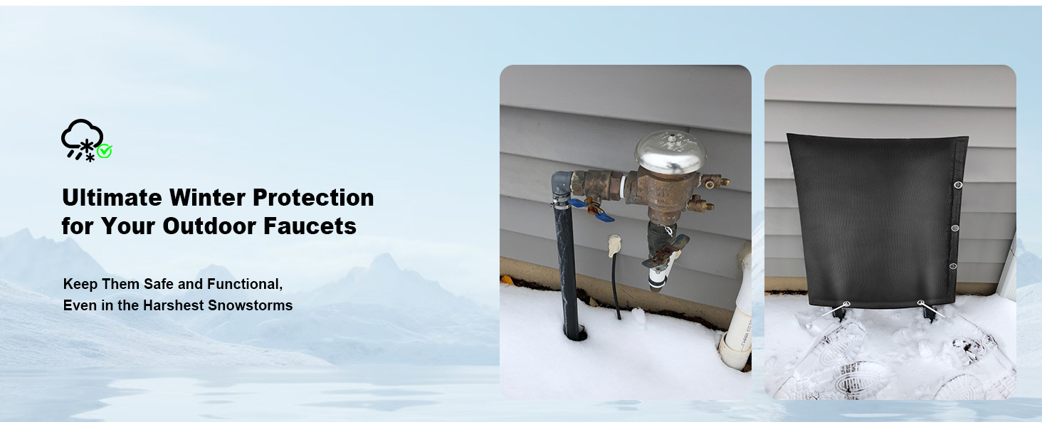 Backflow Insulation Cover for Winter Freeze Protection, Waterproof Five