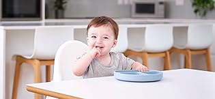 bamboo plates baby plate set with suction for baby led weaning and toddler self feeding