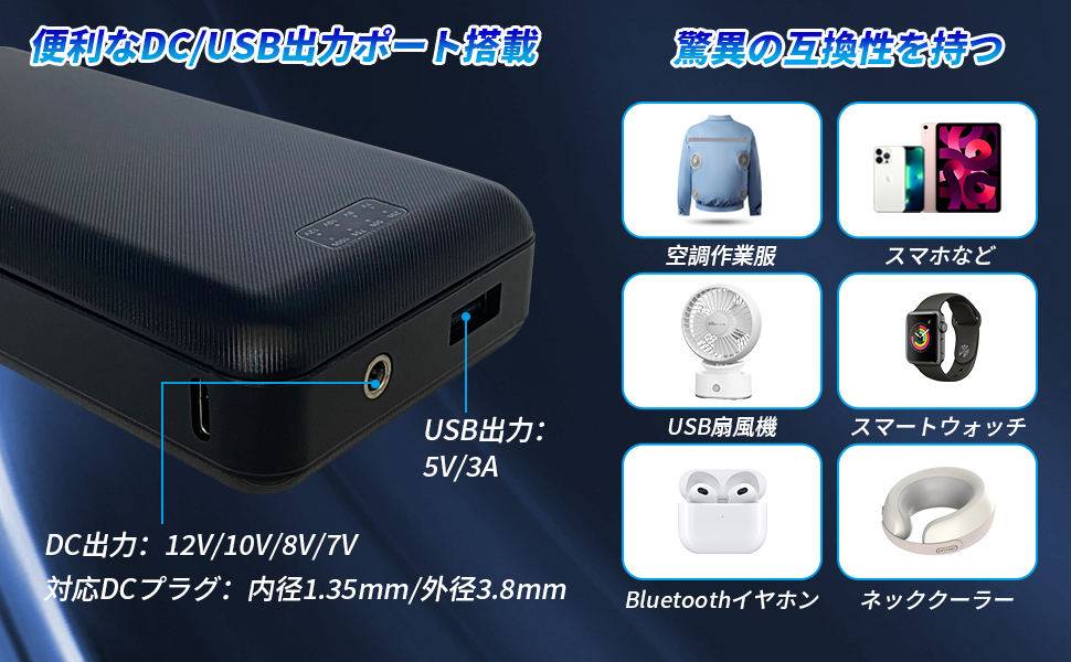 Amazon.co.jp: [Cakoey] 空調作業服 ファンバッテリーセット