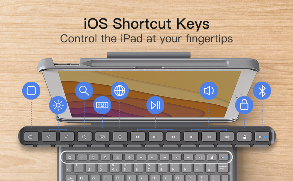 Inateck Keyboard Case Compatible with iPad Air 5/4 Gen 10.9 Inch, iPad Pro 11 Inch and 2021(9th