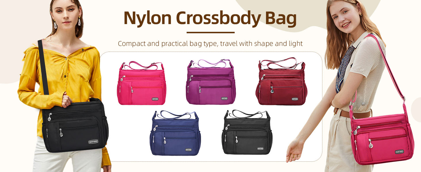 Women Crossbody Purse Roomy Multiple Pockets Bag Ladies Shoulder Handbag Fashion Travel Satchel