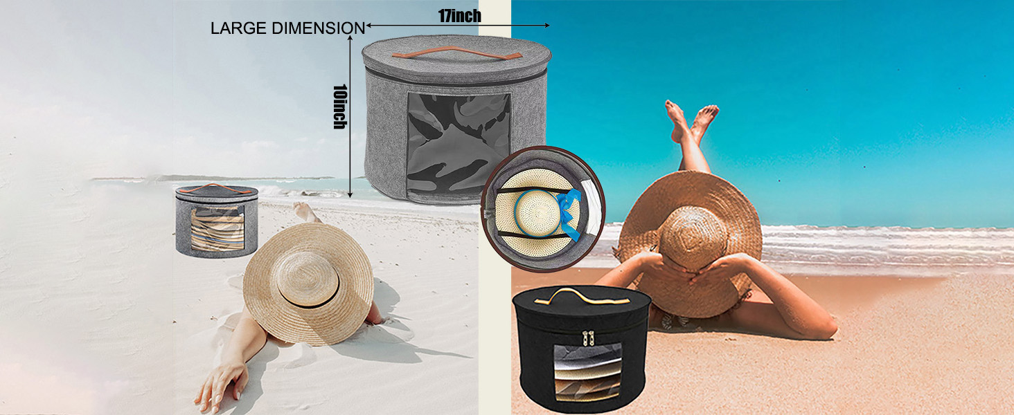 Hat Storage Box,Hat Boxes for Women Storage,Cowboy Hat