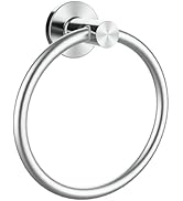 Brushed Sliver Towel Ring, SUS304 Stainless Steel Hand Towel Holder for Bathroom Kitchen, Modern ...