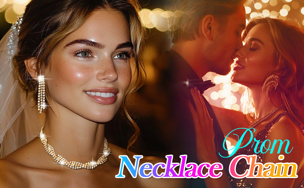 Rhinestone Necklace Earring Set