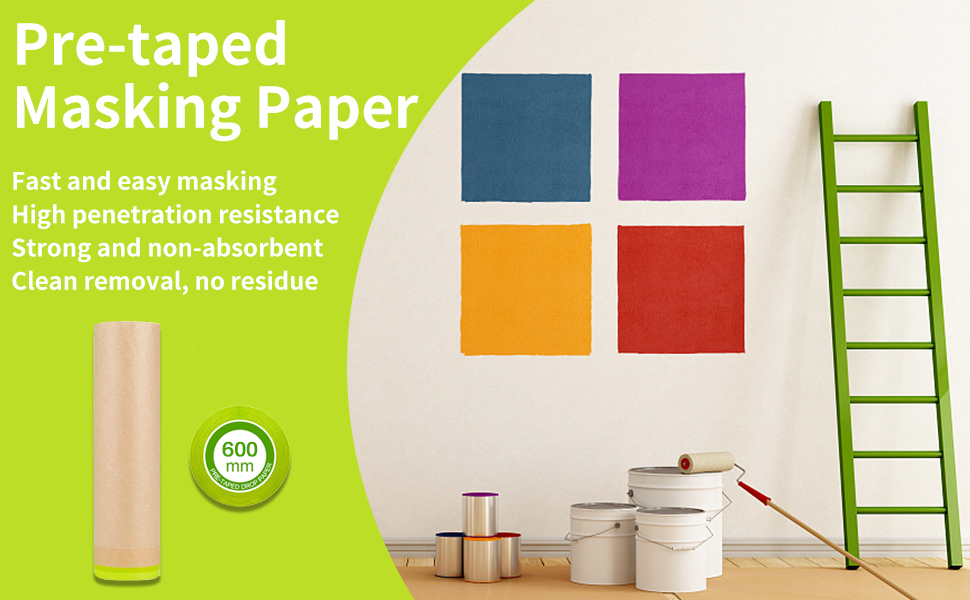 1 Roll Masking Paper for Spraying,Car Masking Paper for Spraying,Brown