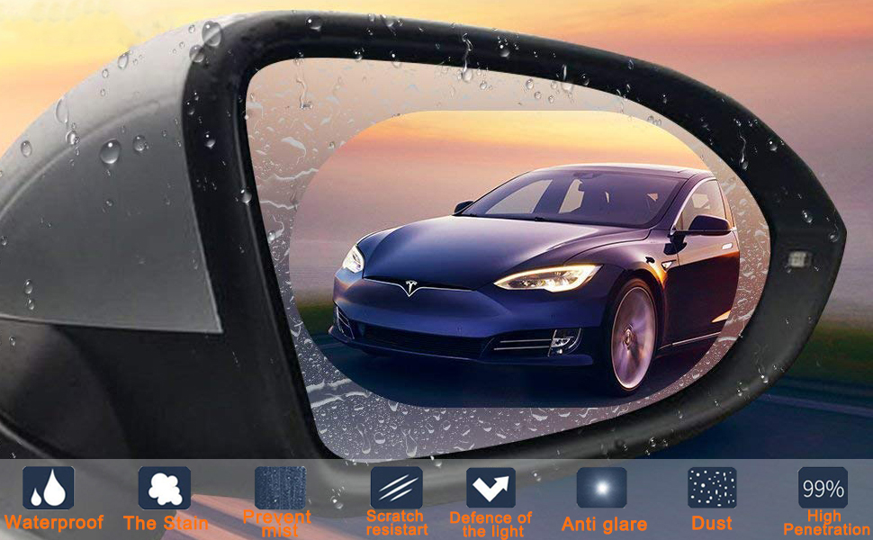 Waterproof Anti Fog Rainproof Anti-Water Protective Film Sticker for Car
