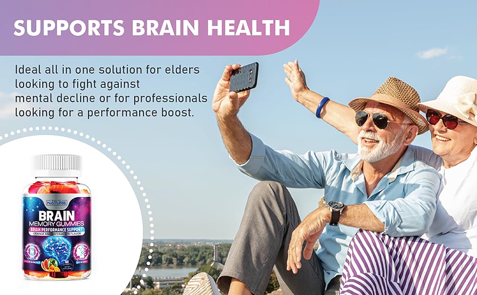 Amazon.com: Nootropic Brain Booster Gummies Supplement - Memory, Focus - Best Gummies For Focus And Concentration