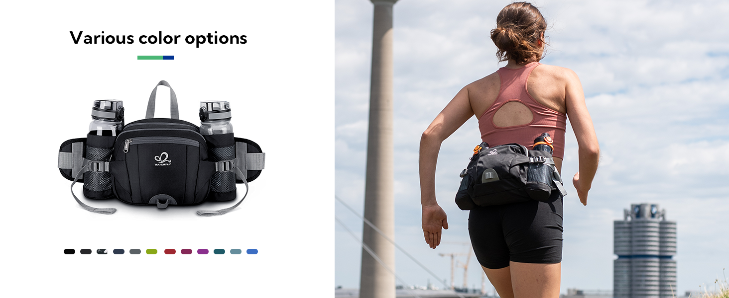 waist pack with water bottle