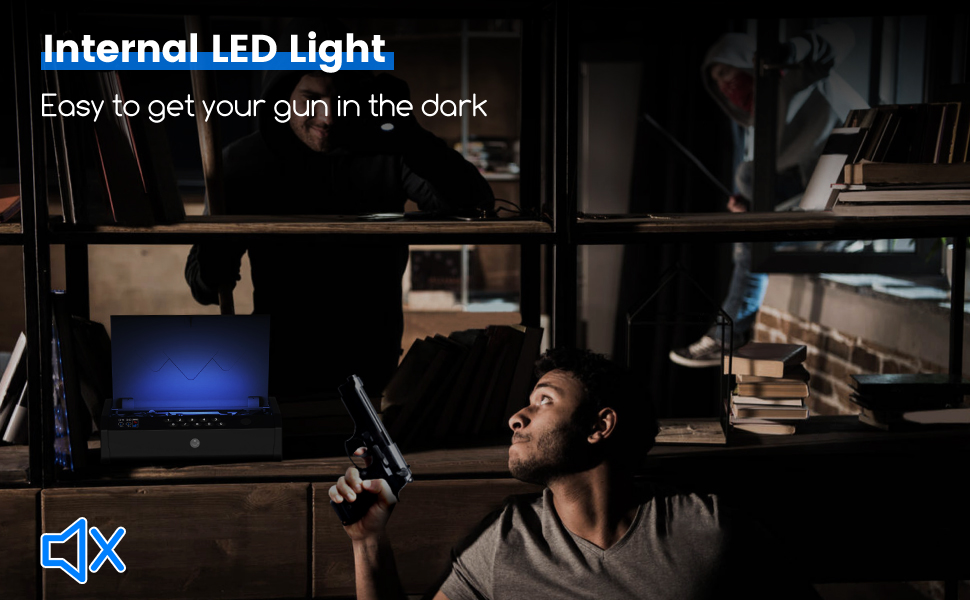 MOLICAR Gun Safe, Upgrade Biometric Gun Safes for Handgun