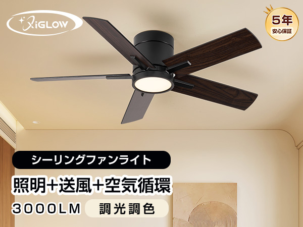 Amazon | 【節電対策-5年保証】XiGLOW シーリングファンライト 8