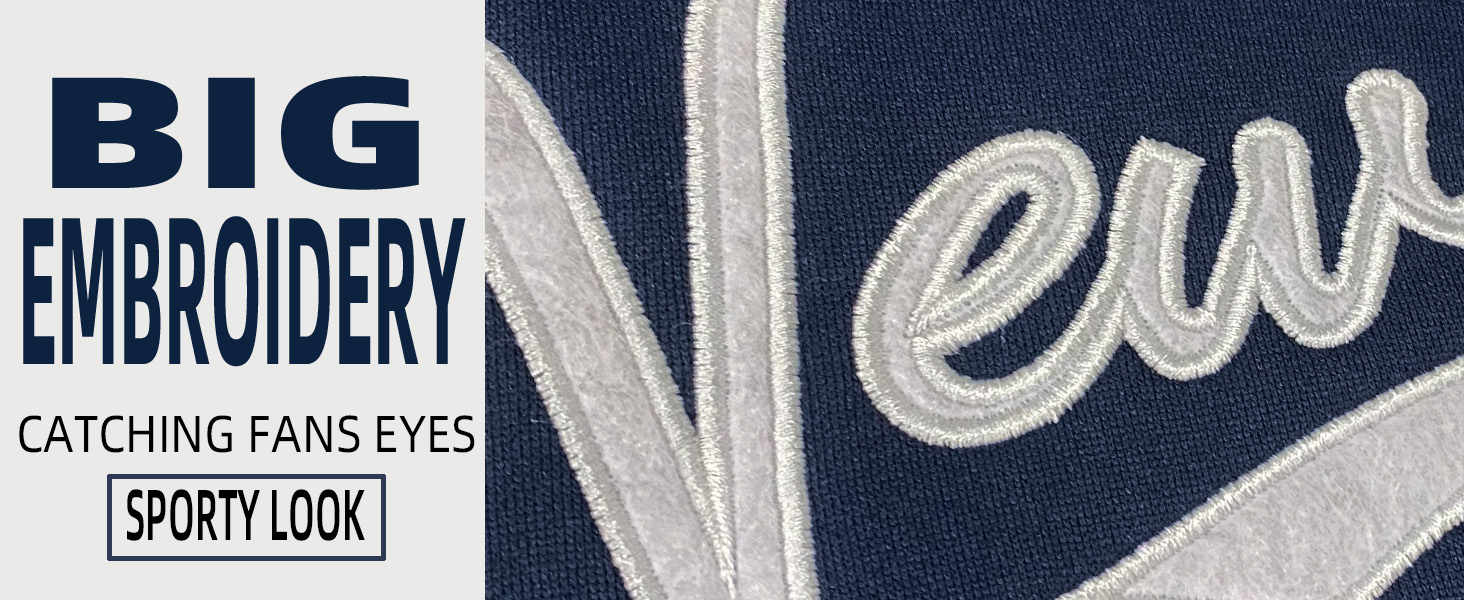 big embroidery catching fans eyes