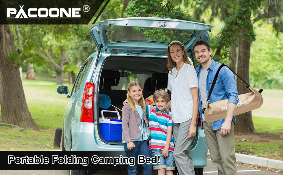 PACOONE 2in1 Ultralight Folding Camping Cot with Leg