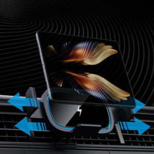 Wireless Car Charger for Galaxy Z Fold 5/4/3/2, 15W Fast Charging Car Mount, Car Accessories, Air Vent Charging Car Phone Holder for Galaxy Z Fold 2, Landscape Mobile Phone Mount for Galaxy Z Fold 24 wireless car charger