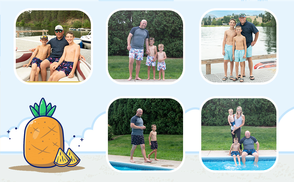 BRISIRA Boys Swim Shorts Toddler Swim Trunks Anti Chafe Stretchy UPF