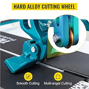 VEVOR Coupe Carrelage Manuel 1200 Mm Coupe-Carreaux, Epaisseur De Coupe 6-15 Mm Coupeur De Carrelage Reglable Robuste Avec Positionnement Laser Professionnel Pour Couper Ceramique Carreaux Porcelaine 15 Coupe-carreaux de 1200 mm