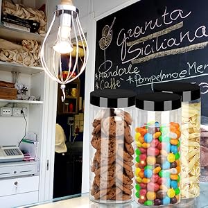 plastic jars with lids 48 oz