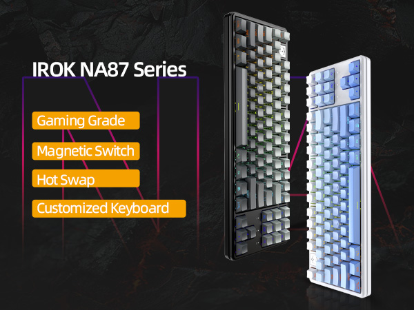 Amazon.com: IROK NA87PRO 87 Keys Wired Magnetic Keyboard
