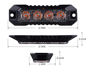 4 in 1 emergency dash strobe lights