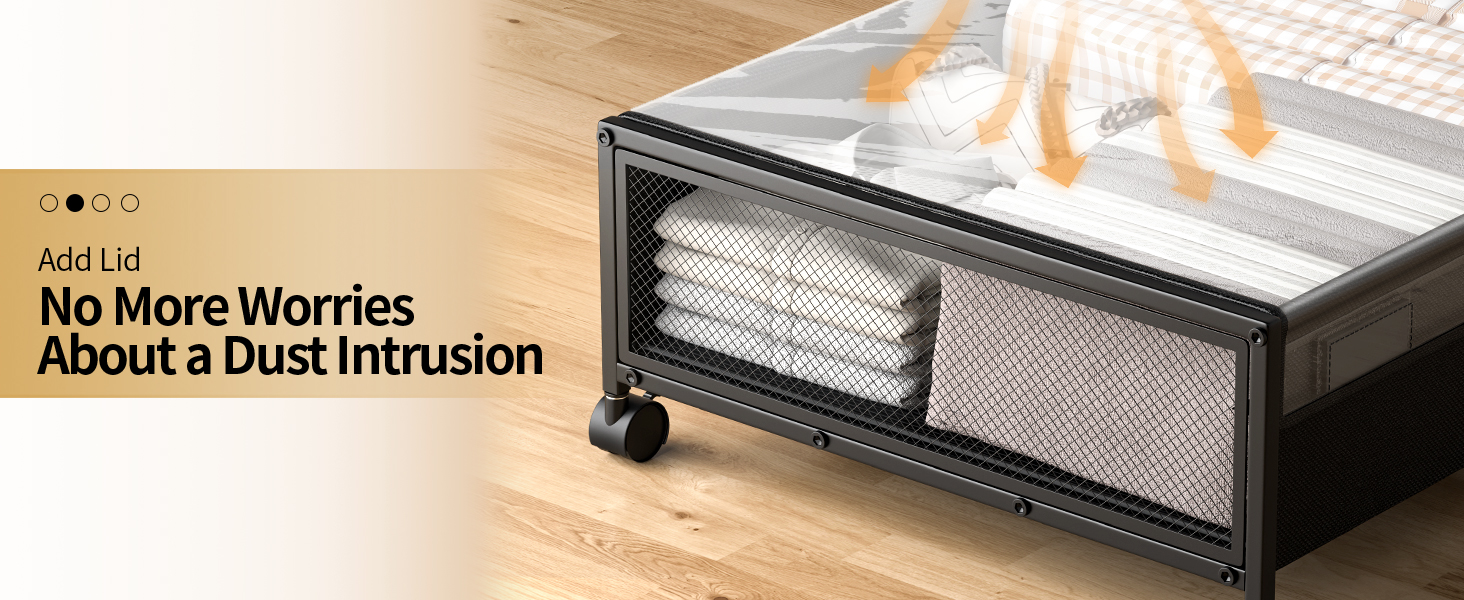 under bed storage with Lid