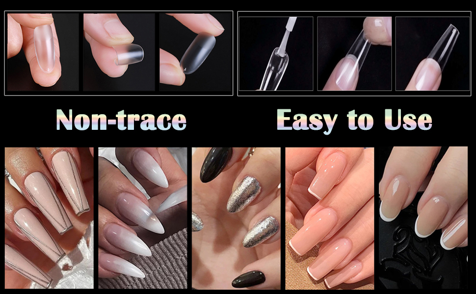 the fake nails non-trace after bending,and easy to use
