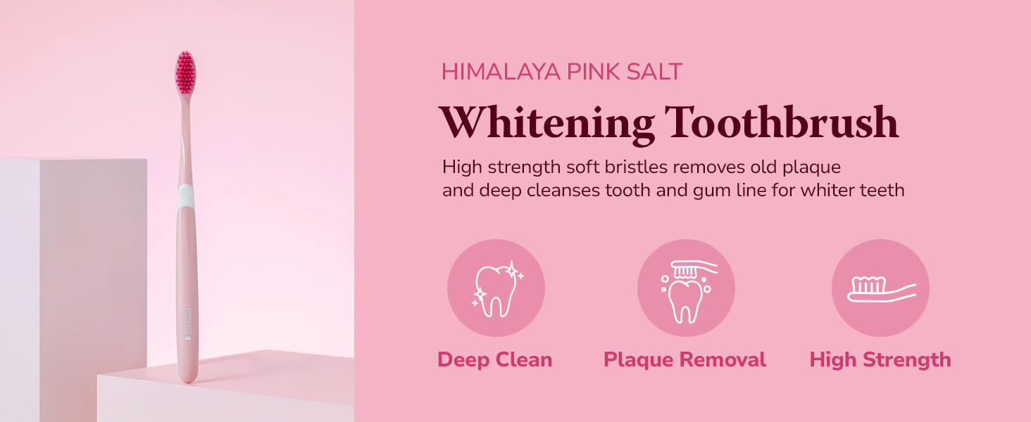 HIMALAYA PINKSALT Natural Whitening Toothbrush
