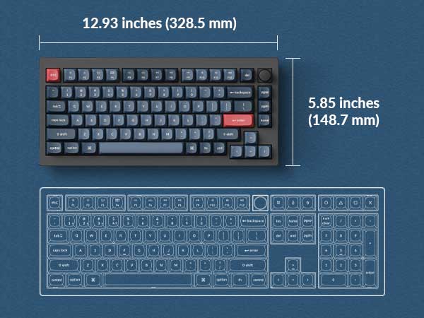 Keychron V1 Max QMK/VIA Wireless Custom Mechanical Keyboard