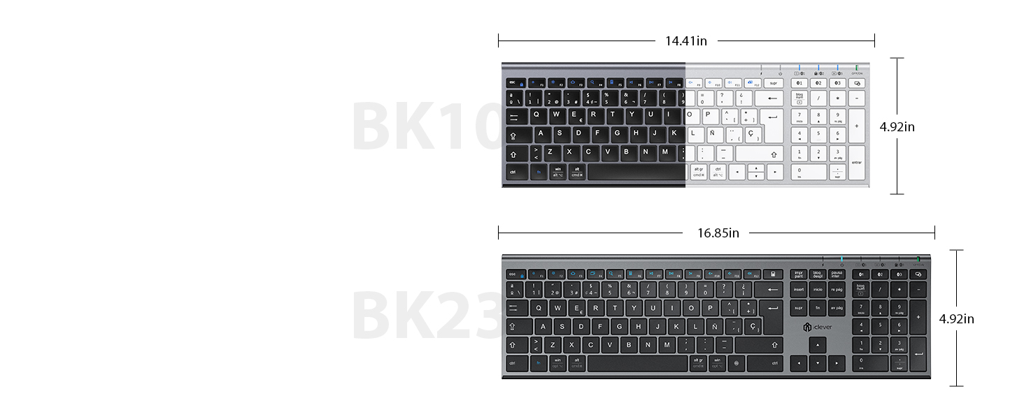 Comparación de Tamaño entre BK23 y BK10