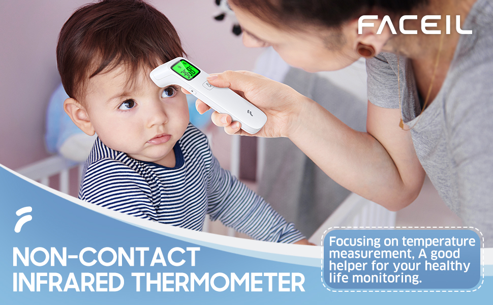 FACEIL Thermometer for Adults Kids, Touchless Digital Forehead Thermometer with Object Mode