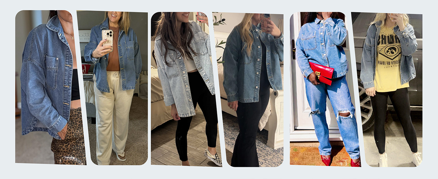 PAOLA RIBONI Womens Denim Jacket Wash Jean Jacket Coats With Pockets