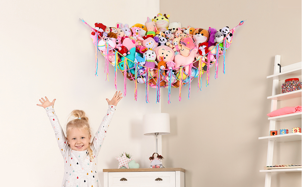 Stuffed Animals Hammock Net Kids Toy Storage Organizer