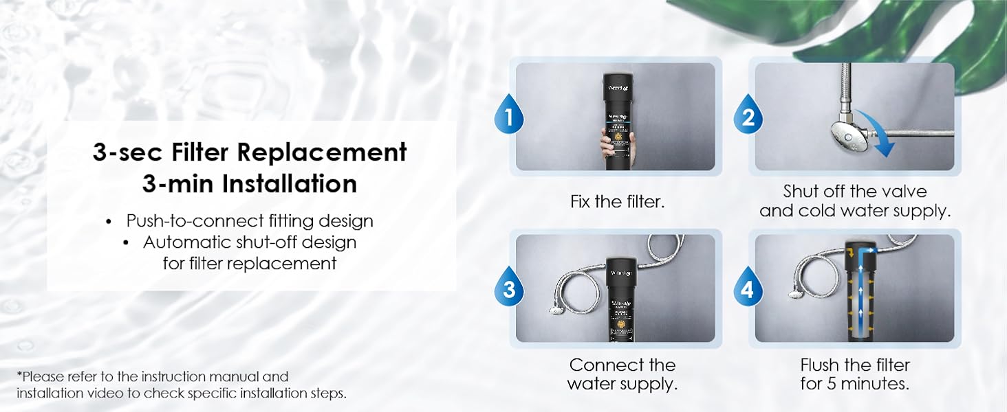Waterdrop 15UA Under Sink Water Filter System, Reduces Lead, Chlorine
