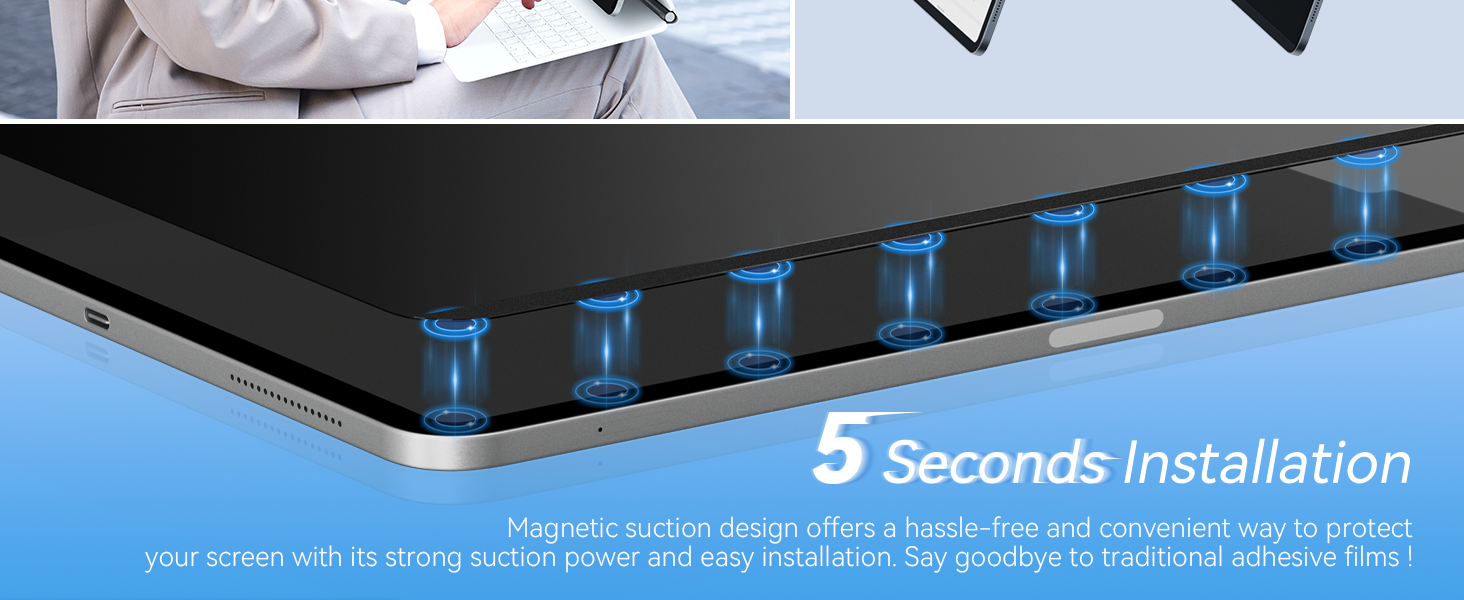 IPROKKO Privacy Screen Protector iPad Pro 12.9 Inch for 6th