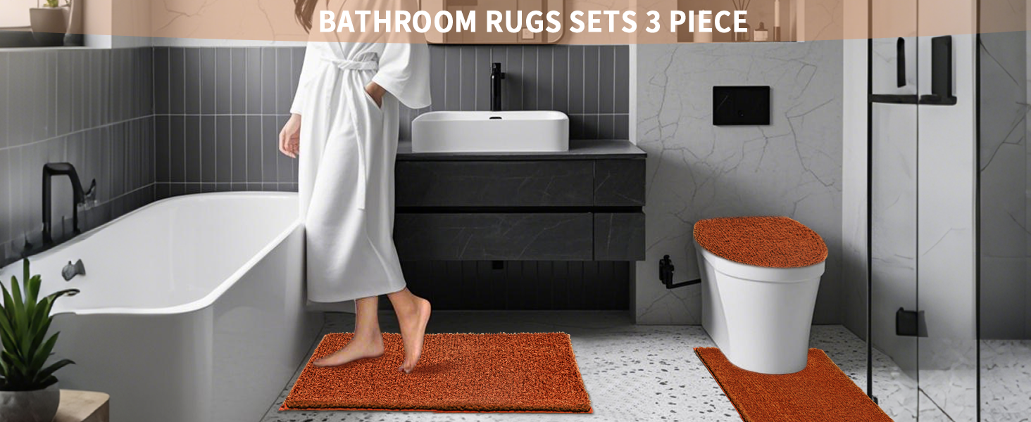 bathroom rug set