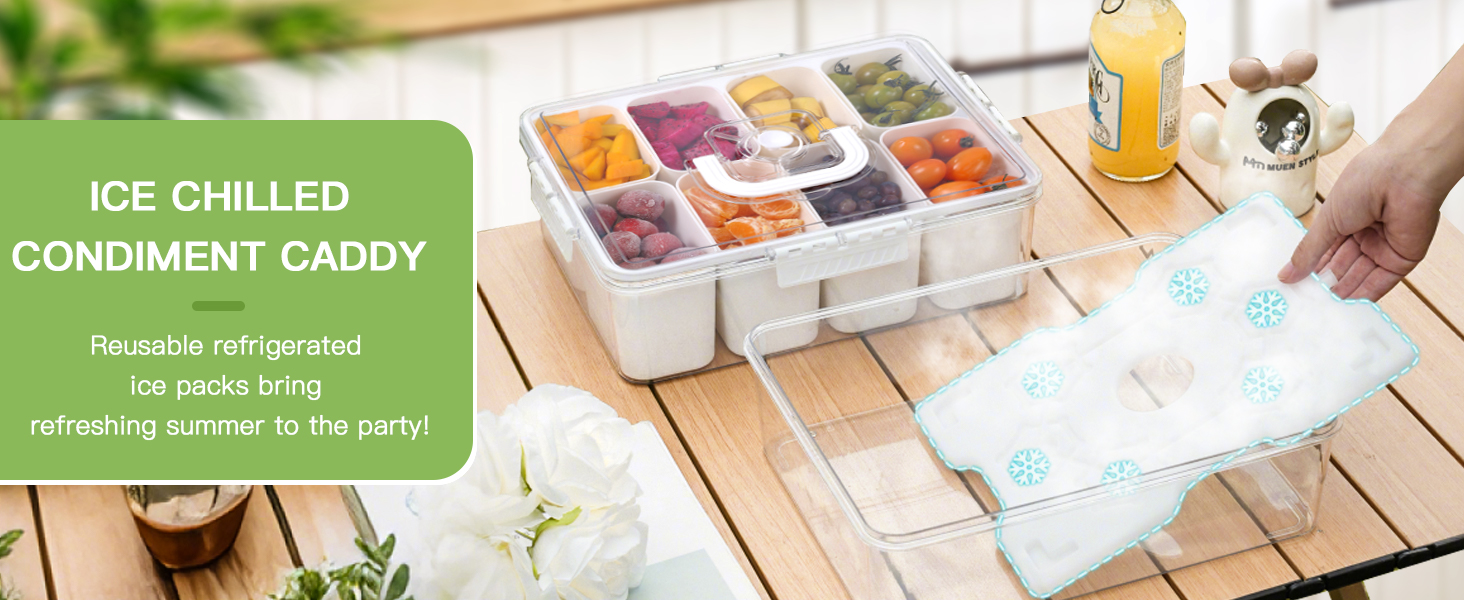 Condiment Server with Ice Tray