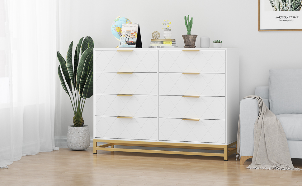 Patikuin 8 Drawer Dresser for Bedroom with Deep Drawers