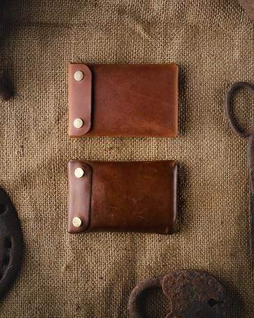 Minimalist Leather wallets patina