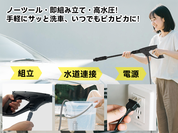 高圧洗浄機【A4用紙サイズ・超軽量2.85kg・2025年新登場】 高圧洗浄機【A4用紙サイズ・超軽量2.85kg・2025年新登場】12MPa