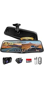 カーナビ PORMIDO SMART Streaming Video Mirror Amazon.com: PORMIDO OEM 2K Rear View Mirror Camera,10