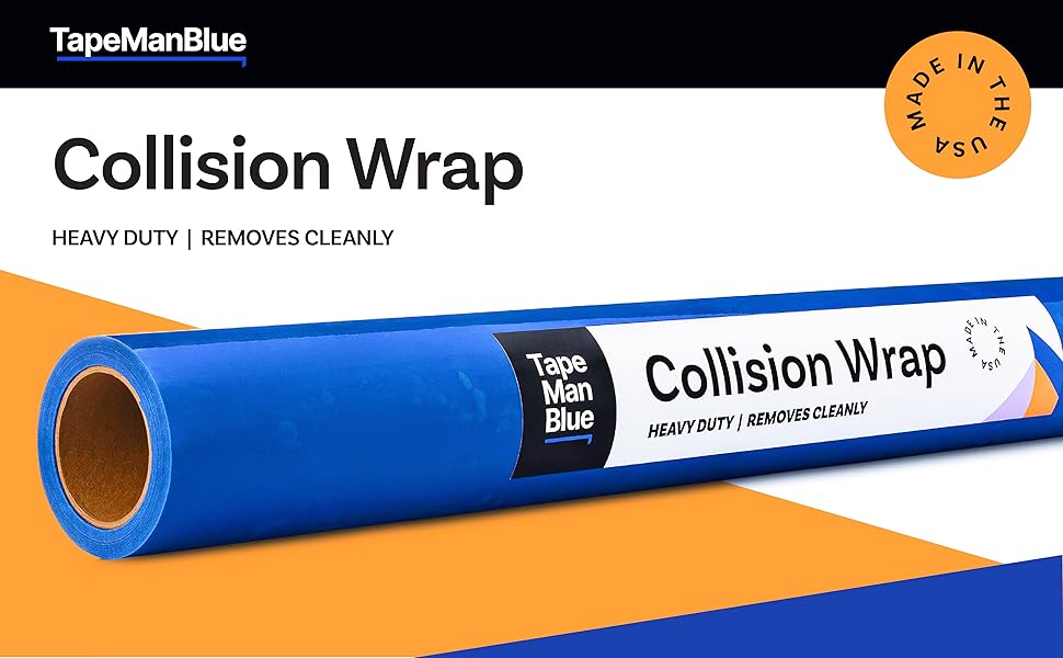 Crash/Collision Wrap, 36 inch x 200 feet, Blue Collision Wrap for Damaged Vehicles