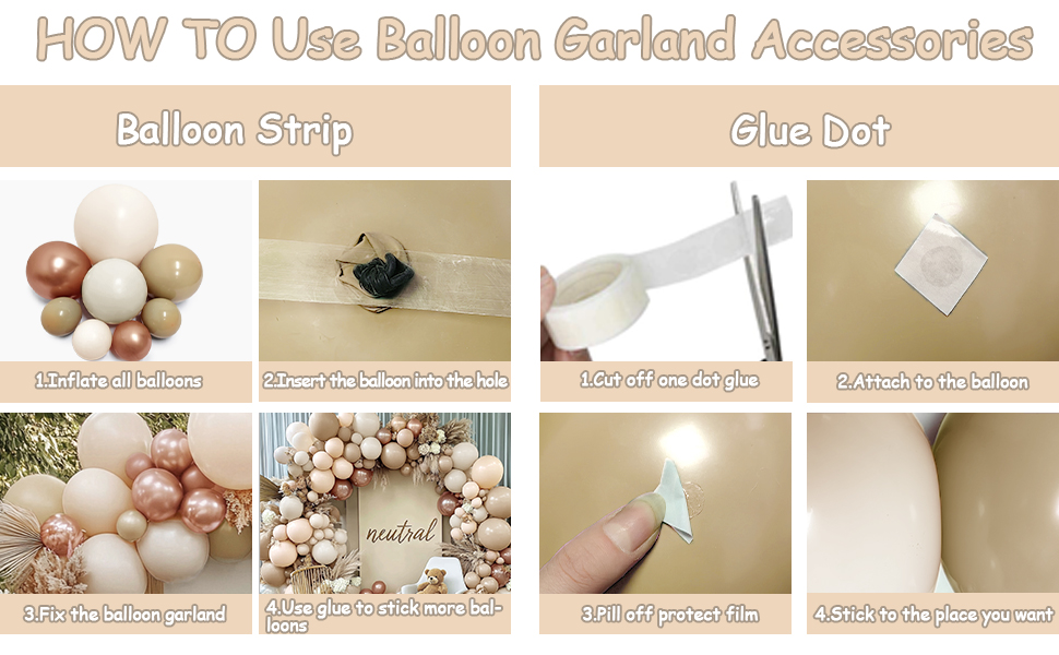 blush beige balloons