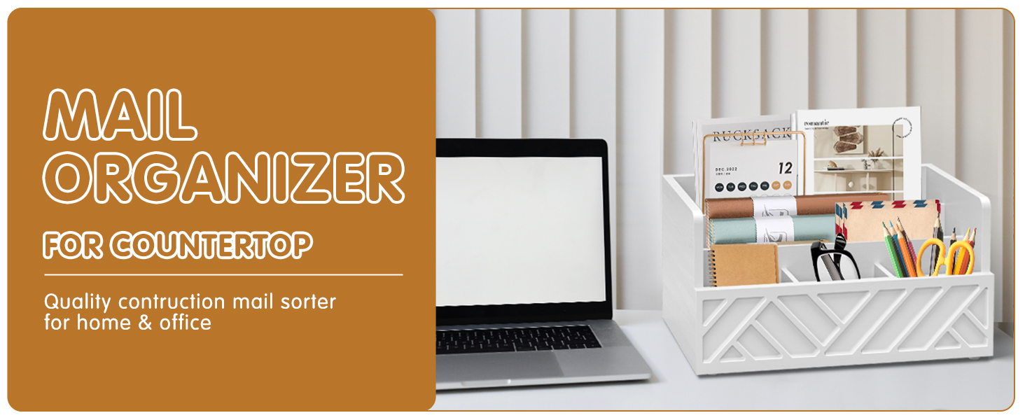 Mail Organizer for Countertop, Desktop Mail Holder File