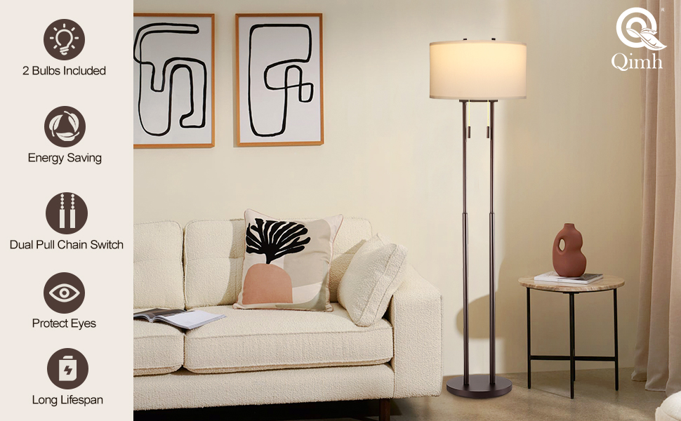  Qimh LED Modern Floor Lamp for Living Room