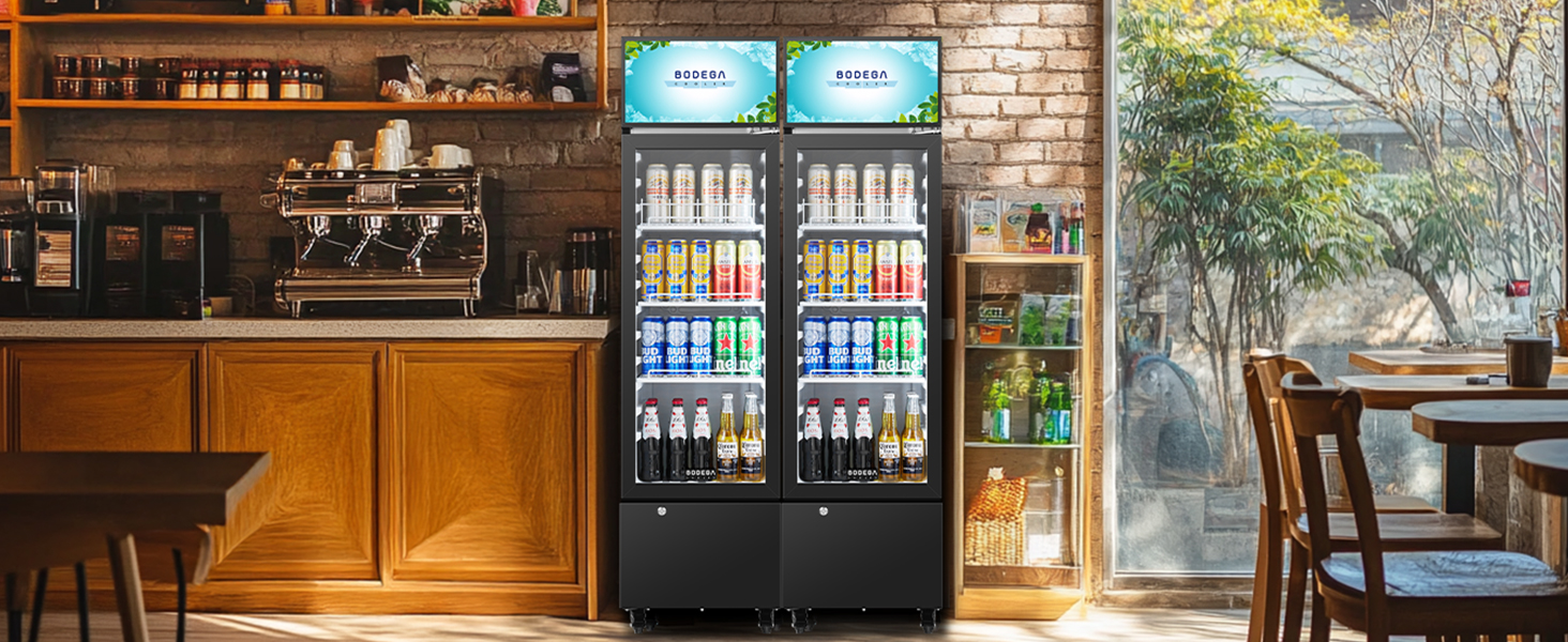 Commercial display refrigerator glass door Commercial merchandiser Refrigerator