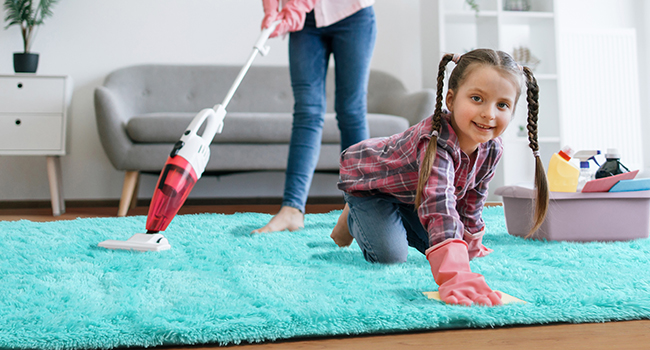 Easy to wipe clean carpet rug