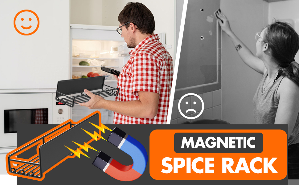 magnetic spice rack refrigerator