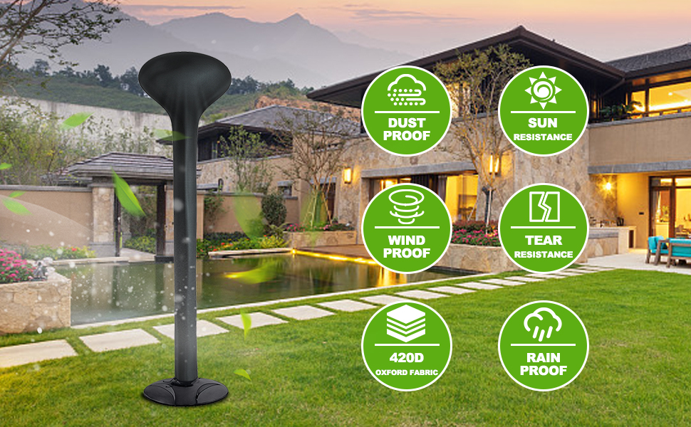 Electric Patio Heater Cover Waterproof, Outdoor Heater Cover 500D Full