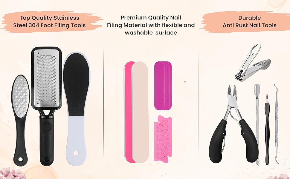 foot scraper feet scrubber foot files for hard skin toenail corrector toe nail lifter