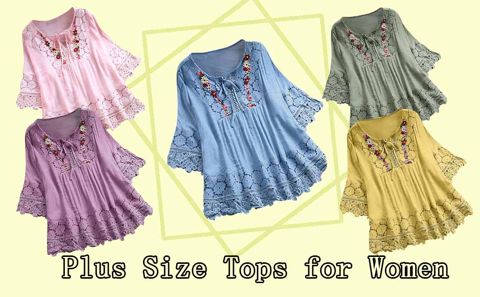 トップス eaphi cotton lace patchwork blouse JINMGG-Womens-Tops-Clearance-