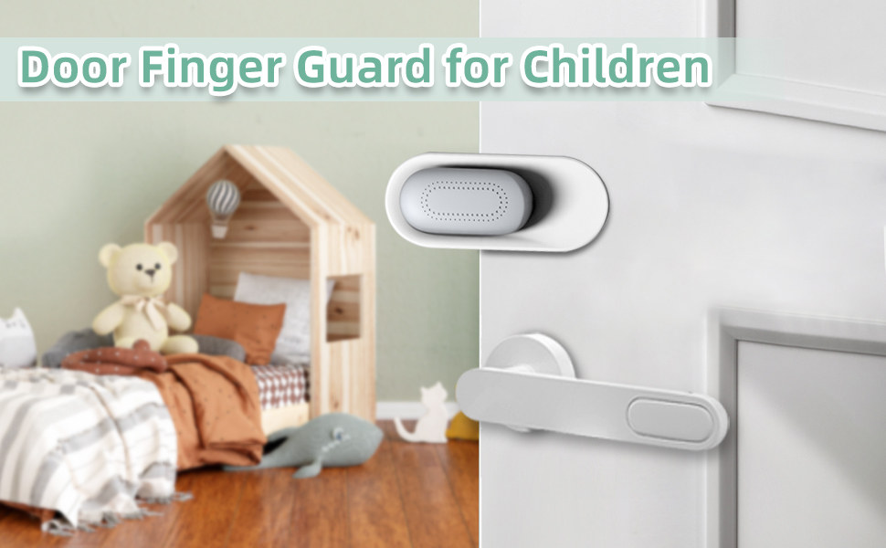 SYOSI Door Finger Guard, Child Finger Pinch Guard Self Adhesive Rotating, Baby AntiPinch Child