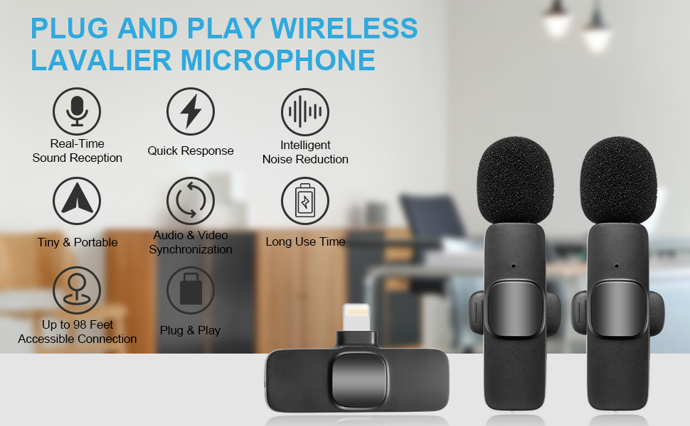 Wireless Microphone for iPhone iPad